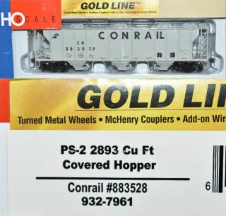 Conrail 883528 Ps - 2 Covered Hopper Walthers Gold 932 - 7961 Ho Scale F5.  29
