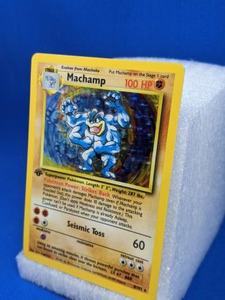 Machamp 8/102 Pokemon Card Base Set 1st Edition Rare Holo 2