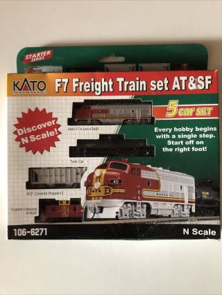 Kato F7 Freight Train Set At&sf 5 Car Set