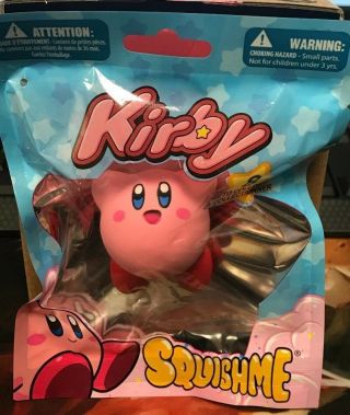 1x Kirby Gliding Nintendo Smash Bros Squishme Foam Squishie Bag