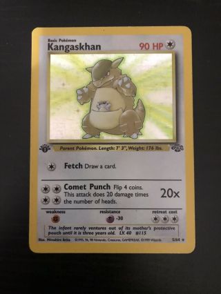 Pokemon 1st Edition Kangaskhan 5/64 Holo Jungle