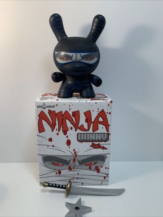 Kidrobot 8 " Mad Ninja Dunny Black Edition