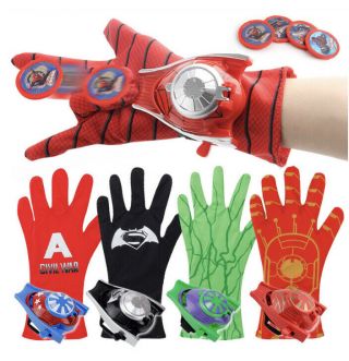 Heroes Spiderman Batman Hulk Captain America Gloves Wrist Launcher Toys