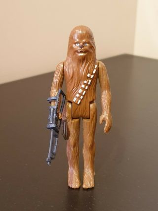 Vintage 1977 Star Wars Chewbacca Action Figure With Weapon Hong Kong