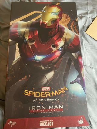 Hot Toys Diecast Spiderman Homecoming Iron Man Mark Xlvii.  Please Read