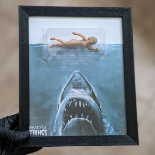 Jaws - Poster - Framed 8x10 - Action Figure - Readful Things - Steven Spielberg