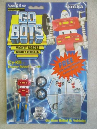 Moc Vintage 1983 Go Bots Cy - Kill Enemy Robot Leader Figure Tonka