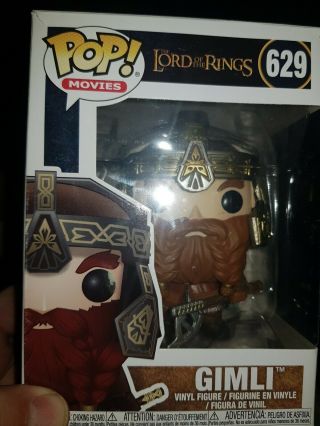 Funko Pop Movies: Lord Of The Rings - Gimli - 629 - Never Taken Out Of Box