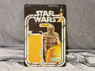 Vintage Boba Fett 21 Back 1979 Star Wars Cardback Card Kenner Unpunched