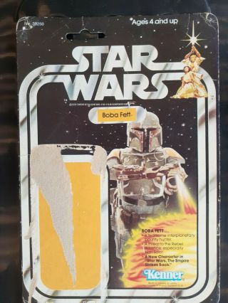 Vintage 1979 Boba Fett 21 Back Star Wars Cardback Card Kenner