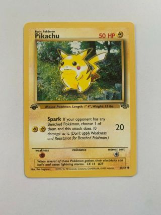 Pikachu 60/64 1st Edition Pokemon Card 1999 Wizards Of The Coast