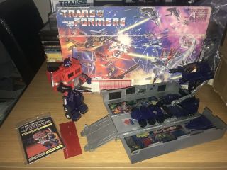 Transformers G1 Optimus Prime Autobot Commander Hasbro 1984 Boxed Near Complete