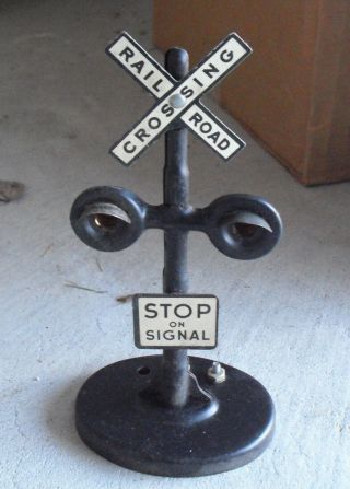 Vintage O Scale Metal Railroad Signal Crossing 8 " Look 3