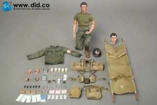 1/6 Did A80126 Wwii Us 77th Infantry Division Combat Medic Dixon Figure Full Set