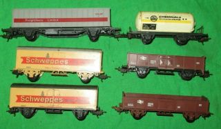 Lima Oo / Ho Gauge 6 Assorted Wagons Inc.  Freightliner Container