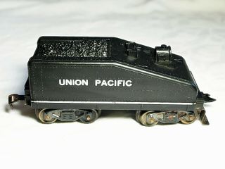 Vintage O Gauge Marx Union Pacific 8 - Wheel Slope Back Tender - Tilt Cplr