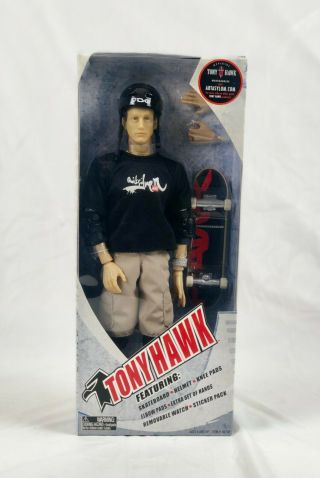 Rare Tony Hawk 12 Inch Action Figure Pro Skater 2002 Art Asylum Box
