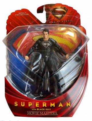 Dc - Comic Superman With Black Suit Moviemaster Adult Collector Action Figure 6 - In