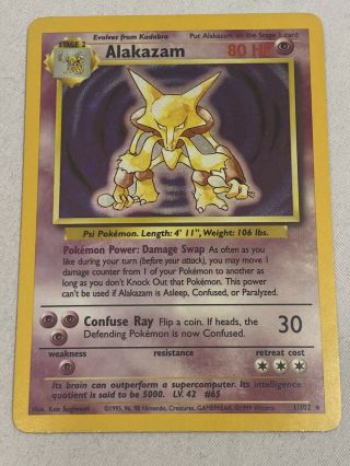 Alakazam Base Set Holo Foil 1/102 Mp (m105)