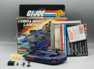 Vintage 1985 Hasbro Gi Joe Cobra Night Landing Complete W/ Box Arah Triple Win