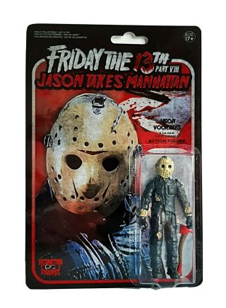 Friday The 13th Part 8 - Jason Voorhees 3 3/4 " Custom Action Figure On Foil Card