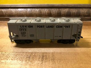 Rare Vintage Marx Lehigh Portland Cement Lpcx 109 Gray Model Train Car Ho Scale