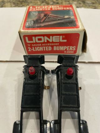 Lionel O - Gauge Set Of 2 - Lighted Bumpers 6 - 2290 Model &