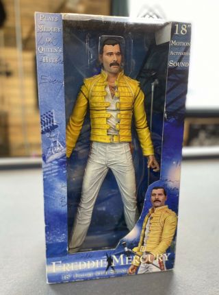 Rare 18 Inch Neca Freddie Mercury Collectible Figure W/ Sound