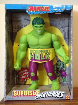 Rare Marvel Supersize Superheroes - The Incredible Hulk - 15 Inch From 1991