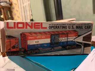 Lionel Operating U.  S.  Mail Car 6 - 9301 1972