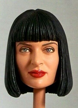 1:6 Custom Portrait Of Uma Thurman As Mia Wallace From The Film Pulp Fiction