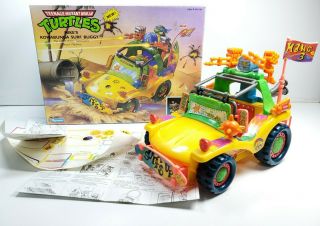 Teenage Mutant Ninja Turtles Mikes Kowabunga Surf Buggy N Box Complete Tmnt 1991