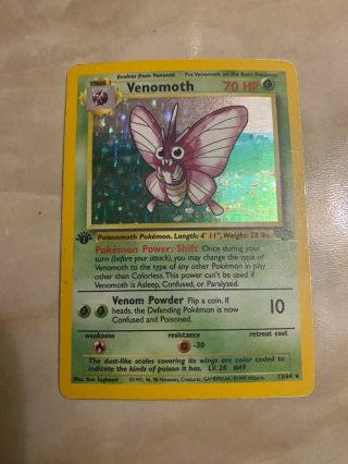 Pokemon Tcg Jungle 1st Edition Venomoth Holo 13/64 Rare