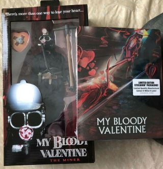 My Bloody Valentine Clothed The Miner Neca 8 " Action Figure,  Steelbook & Poster