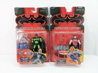 Kenner 1997 Batman & Robin " Neon Armor Batman " & Razor Skate Robin -