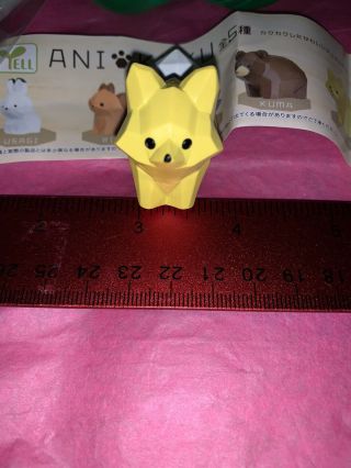 Kawaii Anikaku Animals Blind Capsule Mini Figure Tan Fox Rare Kitune
