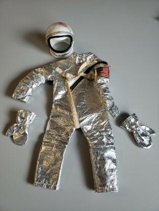 Vintage G.  I.  Joe 1964 Astronaut 2 Zipper Spacesuit With Gloves And Helmet Hasbro