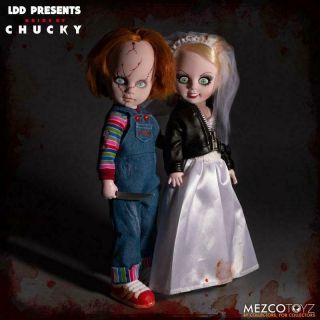 Mezco Toys Bride Of Chucky Living Dead Dolls Chucky And Tiffany Box Set Figure