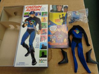 Captain Action Box And Uniform Playing Mantis.  Vintage Toy Outfit,  Ss