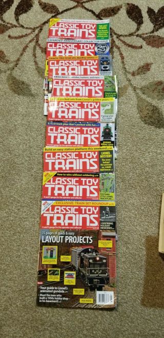 (9) Classic Toy Trains Magazines 2012
