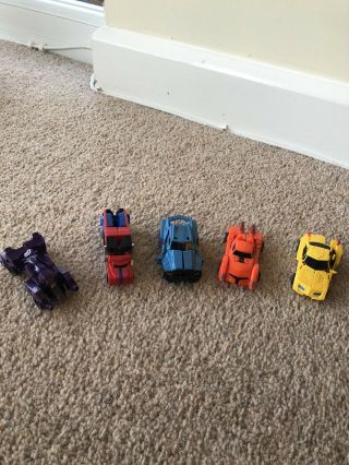 Transformers Mini Figures X5 Bumblebee,  Optimus,  Bisk,  Steeljaw,  Underbite