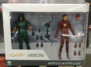 Dc Collectibles Cw Tv Series The Flash And Arrow 6 " Action Figure 2 Pack