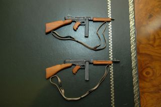 Rare 1/6 Scale Thompson M1928a1 & Thompson M1a1 By Soldier Story Submachine Guns