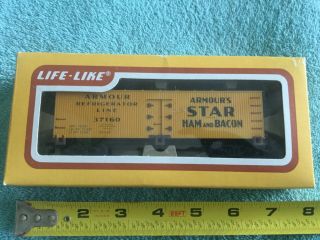 Vintage Life Like Freight Train Car Ho Scale Armour’s Star Ham And Bacon