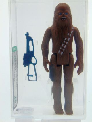 1977 Kenner Star Wars Loose Chewbacca,  Green Bowcaster,  Hk,  Afa Graded 75,  Ex,  /nm