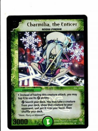 Duel Masters Charmilia,  The Enticer Foil X1 Lp L3 Y2 Promo