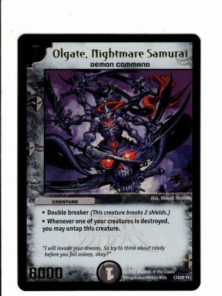 Duel Masters Olgate,  Nightmare Samurai Foil X1 A Lp L14/20 Y1 Promo