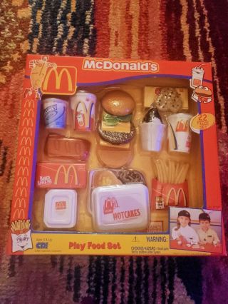 Mcdonalds Play Food Set 22 Piece 2001 Mcflurry Cheeseburger Hotcakes Sundae