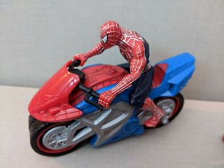 2 X Spider - Man & Battery Powered Motorcycle 2007,  Comes With 2 Different Figures