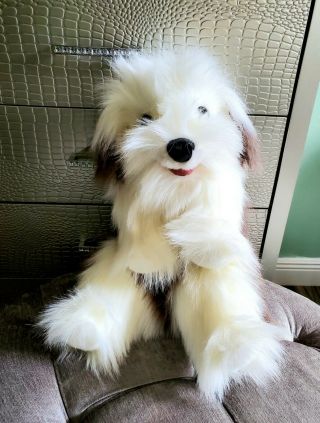 Folkmanis Sheep Dog Full Body Hand Puppet Huge 27 " Puppy Stuffed Plush
